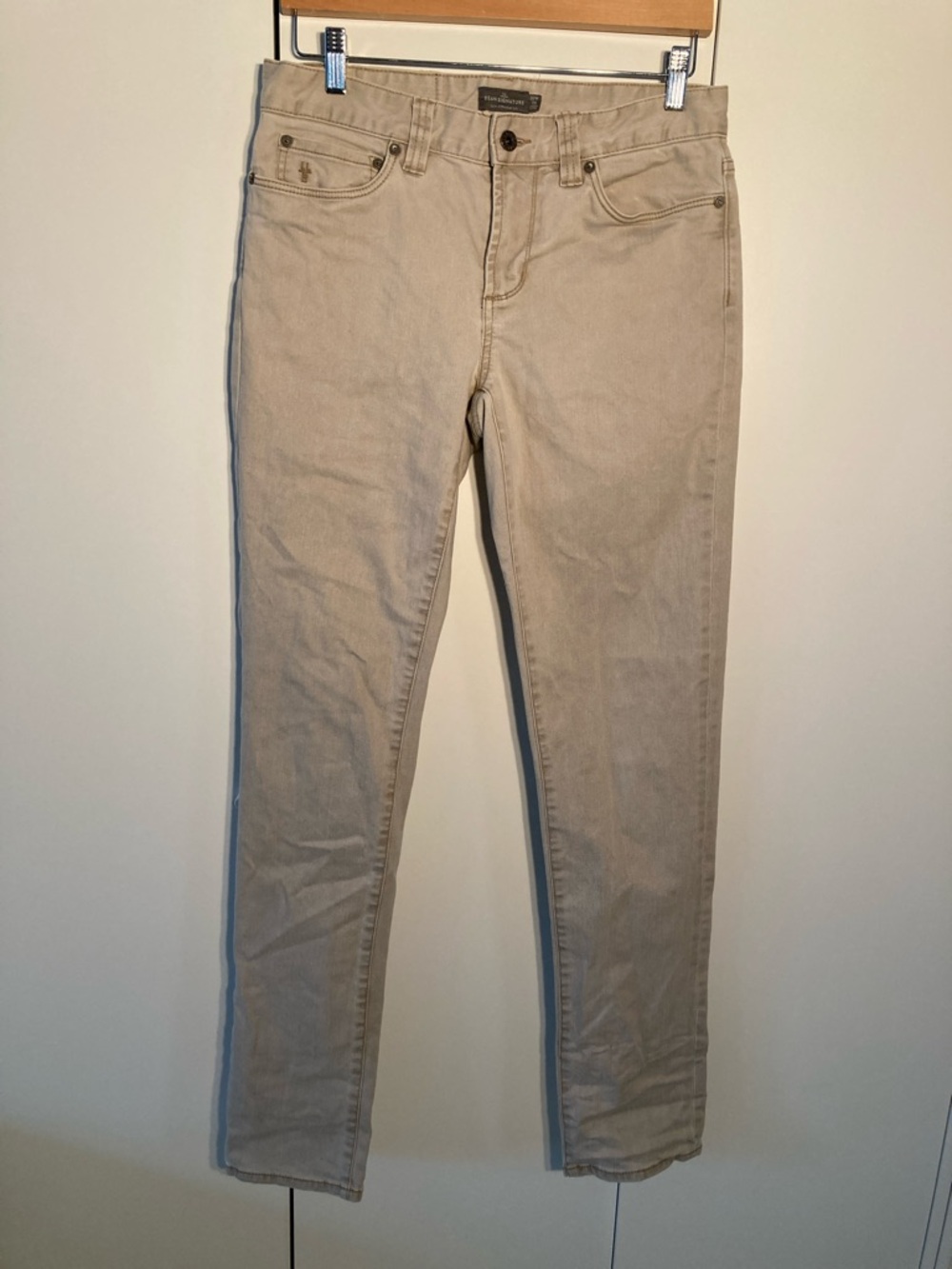 L.L. Bean Signature slim straight fit Jeans w30/34L tan